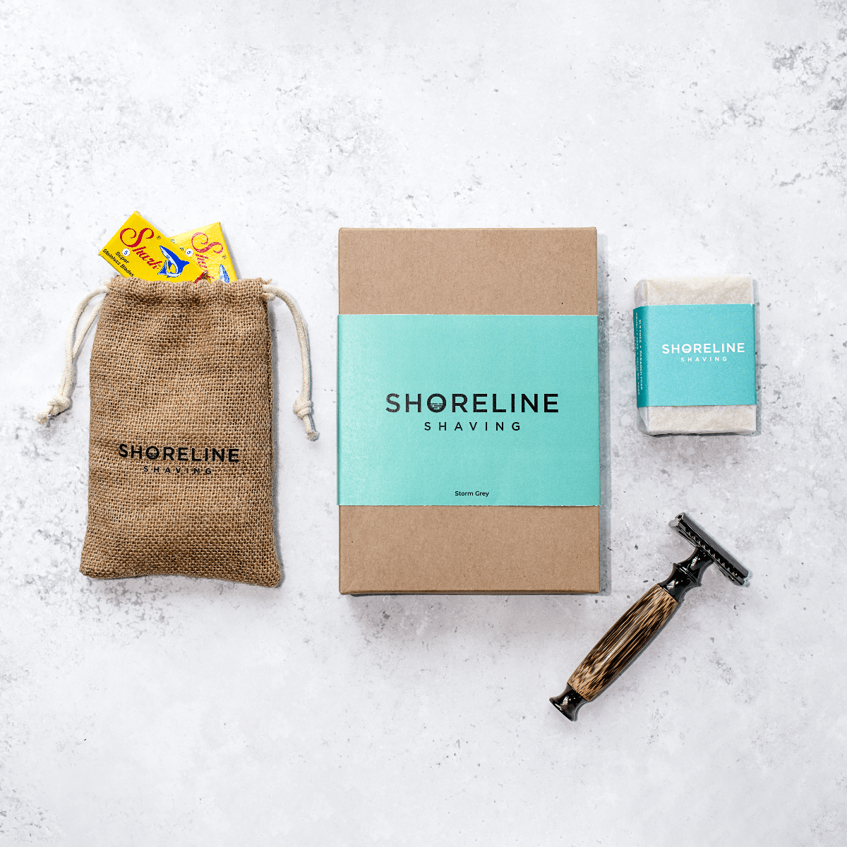 Shoreline Shaving Bamboo Safety Razor Kit - Storm Grey | Life Before Plastic